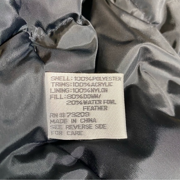 J. Percy For Marvin Richards Vintage  Women’s DOWN coat Fur trim Size L - Picture 9 of 14